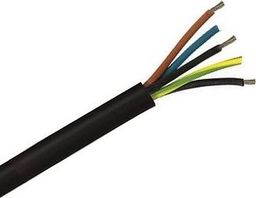  Elektrokabel 1m Przewód gumowy OnPd 5x4 mm2 czarny okrągły H07RN-F kabel