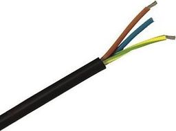 Elektrokabel 1m Przewód gumowy OnPd 3x1,5 czarny okrągły H07RN-F kabel 010000173