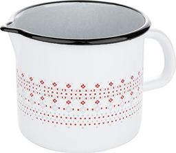 Emalia Pleszew Kubek emaliowany z wylewką Emalia Polska Pleszew Merry biały 12 cm 1 l
