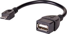 Adapter USB Akyga microUSB - USB Czarny  (AK-AD-09)