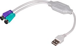 Adapter USB Akyga USB - PS/2 x2 Biały  (AK-AD-15)