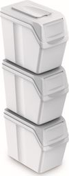 Kosz na śmieci Prosperplast Sortibox do segregacji 3 x 20L biały (ISWB20S3-S449)