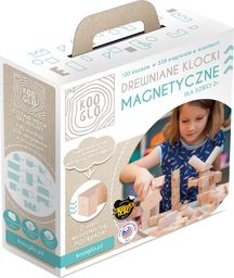 Kooglo Klocki drewniane magnetyczne Mega Natural* 100 el.