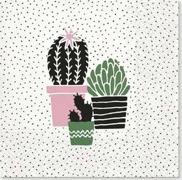  Art-Pol Pl Serwetki Cactus On Dots Rose