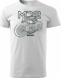  Topslang Koszulka motocyklowa na motor M72 Dniepr Ural męska biała REGULAR L