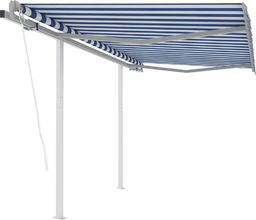 vidaXL Automatycznie zwijana markiza z słupkami, 3x2,5 m