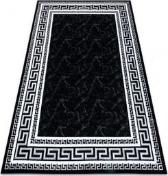  Dywany Łuszczów Dywan GLOSS nowoczesny 2813 87 stylowy, ramka, grecki czarny / szary, 280x370 cm
