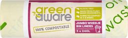  GreenAware GreenAware, Kompostowalne worki na odpady spożywcze, 240L, 3szt.