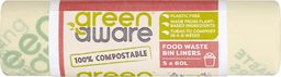  GreenAware GreenAware, Kompostowalne worki na odpady spożywcze 60L, 5 szt.