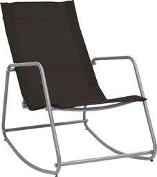  vidaXL Ogrodowe krzesło bujane, czarne, 95x54x85 cm, textilene