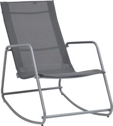  vidaXL Ogrodowe krzesło bujane, szare, 95x54x85 cm, textilene