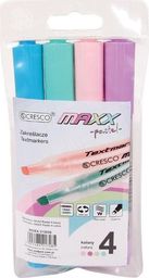  Cresco Zakreślacz MAXX PASTEL 4 kolory