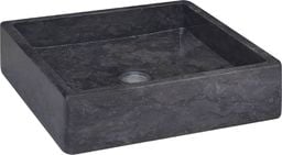 Umywalka vidaXL Umywalka, czarna, 40x40x10 cm, marmurowa