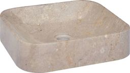 Umywalka vidaXL Umywalka, szara, 40x40x10 cm, marmurowa