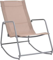  vidaXL Ogrodowe krzesło bujane, kolor taupe, 95x54x85 cm, textilene