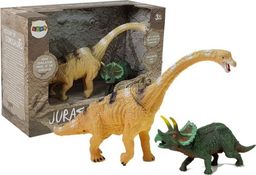 LEANToys Zestaw Figurek Dinozaur Brachiosaurus, Triceratops
