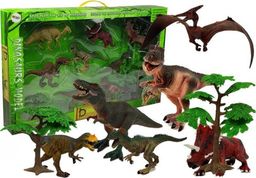 LEANToys Zestaw Dinozaurów Figurki Modele 8 sztuk Akcesoria