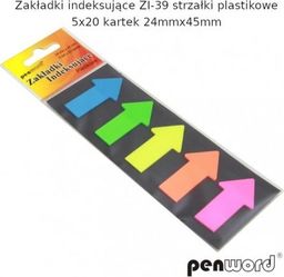  Penword Zakładki indeksujące PENWORD ZI-39 strzałki plastikowe 5x20k. 24x45mm Penword TARGI