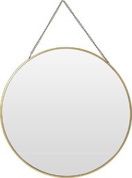 H&S Decoration Lustro ścienne złote na łańcuszku 29 cm