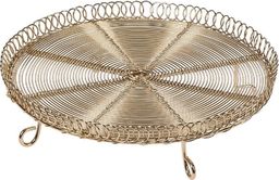 Excellent Housewear Złota patera na nóżkach 21,5 cm
