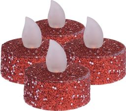 aroma di rogito Czerwony komplet świec Tealight Led 4szt
