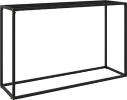  vidaXL Stolik konsolowy, czarny, 120x35x75 cm, szkło hartowane