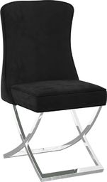  vidaXL Krzesło stołowe, czarne, 53x52x98 cm, obite aksamitem