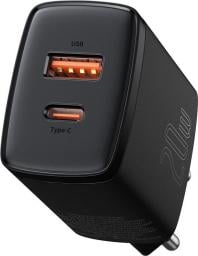 Ładowarka Baseus Compact 1x USB-A 1x USB-C 3 A (CCXJ-B01)