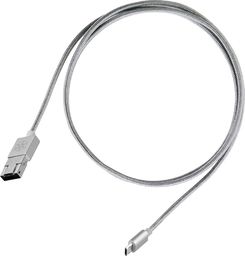 Kabel USB SilverStone USB-A - microUSB 1 m Grafitowy (52011)