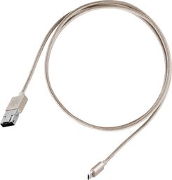 Kabel USB SilverStone USB-A - microUSB 1 m Złoty (52013)