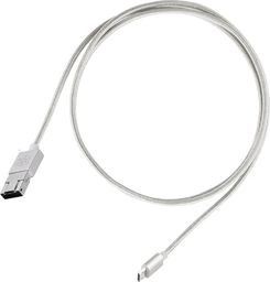 Kabel USB SilverStone USB-A - microUSB 1 m Srebrny (52012)