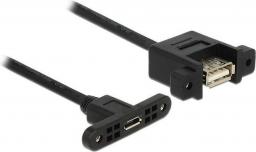 Kabel USB Delock USB-A - microUSB 0.25 m Czarny (85109)