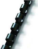 Grzbiety do bindowania czarne 6mm - 10 szt