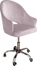 Krzesło biurowe Atos Velvet Jasnoróżowe
