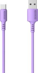 Kabel USB Somostel USB-A - USB-C 1.2 m Fioletowy (SMS-BP06 USB - USB typ C Fioletowy)