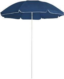  vidaXL Parasol ogrodowy na stalowym słupku, niebieski, 180 cm