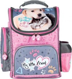 MAJEWSKI Tornister szkolny My Little Friend - Kot/Pies CACA