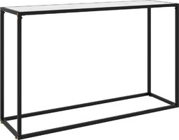  vidaXL Stolik konsolowy, biały, 120x35x75 cm, szkło hartowane