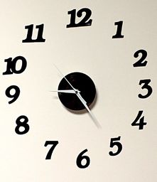  Ikonka Zegar Ścienny czarny 12 godzin
