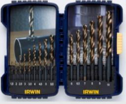 Wiertło Irwin IRWIN ZESTAW 15szt. 1.5mm, 2mm, 2.5mm, 3mm, 4mm, 4.5mm, 5mm, 5.5mm, 6mm, 6.5mm, 7mm, 8mm, 9mm, 10mm IRWIW3031503