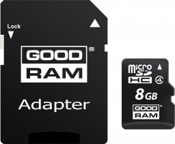 Karta GoodRam microCARD MicroSDHC 8 GB Class 4  (M40A-0080R11)
