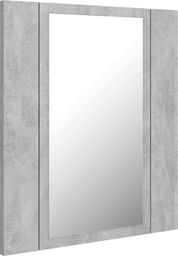  vidaXL Szafka górna z lustrem i LED 40 cm szarość betonu (804952)