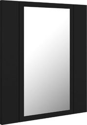  vidaXL Szafka górna z lustrem i LED 40cm czarna (804949)