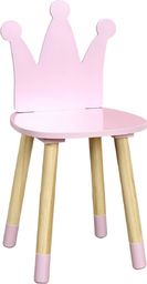  Elior Różowe krzesło dziecięce korona - Nilli