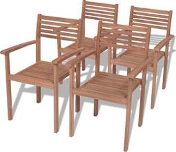 Elior Zestaw drewnianych krzeseł ogrodowych - Malion 3X