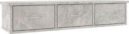  Elior Półka ścienna z szufladami Toss 3X - szarość betonu