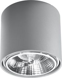 Lampa sufitowa Lumes Szary minimalistyczny plafon LED walec - EX655-Tiubo