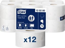  Tork Tork - Papier toaletowy w roli mini Jumbo, biały - Advanced