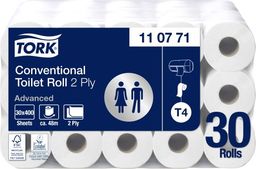  Tork Tork - Papier toaletowy w rolce konwencjonalnej, 2-warstwowy - Advanced