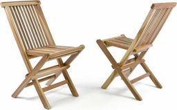  DLGTP Zestaw 2 drewnianych krzeseł ogrodowych dla dzieci